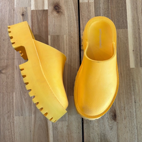 Jeffrey Campbell Shoes - Jeffrey Campbell Bright Yellow Chunky Platform Clogs